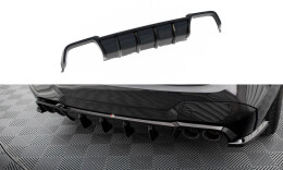 Heck Ansatz Diffusor passend für BMW X3 M F97 / F97 Facelift schwarz Hochglanz