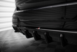 Heck Ansatz Diffusor passend für BMW X3 M F97 / F97 Facelift schwarz Hochglanz