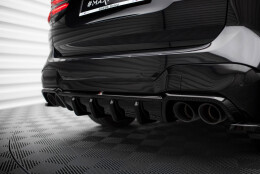 Heck Ansatz Diffusor passend für BMW X3 M F97 / F97 Facelift schwarz Hochglanz