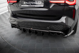 Heck Ansatz Diffusor passend für BMW X3 M F97 / F97 Facelift schwarz Hochglanz