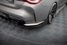 Heck Ansatz Flaps Diffusor V.5 für (Für heckansatz v.1)  BMW M4 G82 / G83 / G82 Facelift / G83 Facelift schwarz Hochglanz