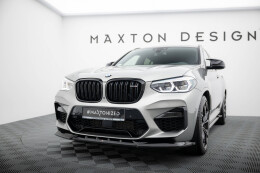 Cup Spoilerlippe Front Ansatz für  V.1 BMW X4 M F98 schwarz Hochglanz