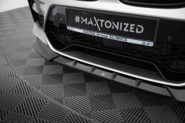 Cup Spoilerlippe Front Ansatz passend für V.1 BMW X4 M F98 schwarz Hochglanz