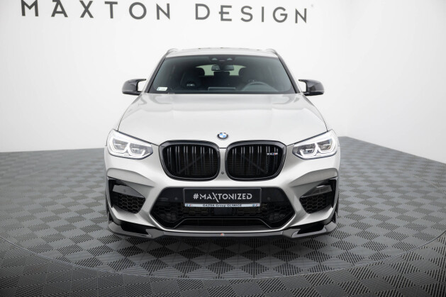 Cup Spoilerlippe Front Ansatz passend für V.2 BMW X4 M F98 schwarz Hochglanz
