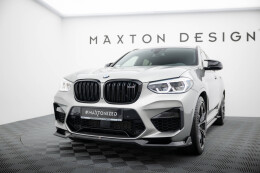 Cup Spoilerlippe Front Ansatz für  V.2 BMW X4 M F98 schwarz Hochglanz