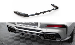Mittlerer Cup Diffusor Heck Ansatz DTM Look passend für BMW X4 M F98 schwarz Hochglanz