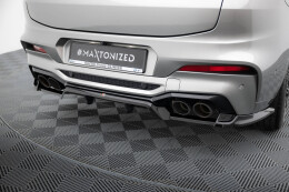 Mittlerer Cup Diffusor Heck Ansatz DTM Look passend für BMW X4 M F98 schwarz Hochglanz