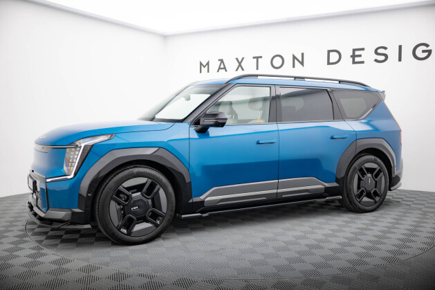 Seitenschweller Ansatz Cup Leisten passend für Kia EV9 GT-Line Mk1 schwarz Hochglanz