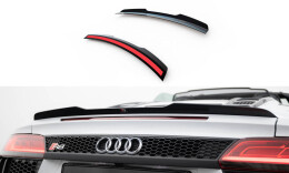 Heck Spoiler Aufsatz Abrisskante passend für Audi R8 Spyder Mk2 schwarz Hochglanz
