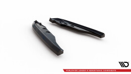 Heck Ansatz Flaps Diffusor passend für BMW 1er M-Paket E82 schwarz Hochglanz