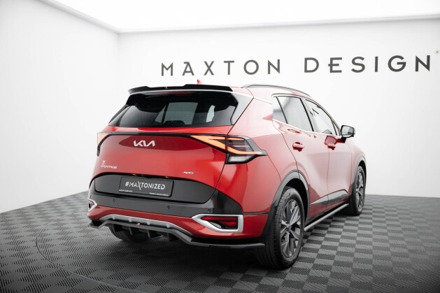 Mittlerer Cup Diffusor Heck Ansatz DTM Look für Kia Sportage GT-Line Mk5 schwarz Hochglanz
