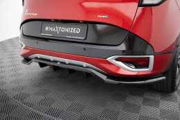 Mittlerer Cup Diffusor Heck Ansatz DTM Look für Kia Sportage GT-Line Mk5 schwarz Hochglanz