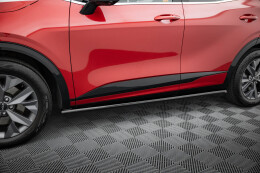 Seitenschweller Ansatz Cup Leisten für Kia Sportage GT-Line Mk5 schwarz Hochglanz
