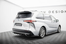 Heck Spoiler Aufsatz Abrisskante passend für Toyota Sienna Mk4 schwarz Hochglanz