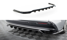 Mittlerer Cup Diffusor Heck Ansatz DTM Look passend für Toyota Sienna Mk4 schwarz Hochglanz