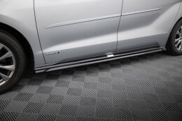 Seitenschweller Ansatz Cup Leisten passend für Toyota Sienna Mk4 schwarz Hochglanz