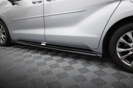 Seitenschweller Ansatz Cup Leisten passend für Toyota Sienna Mk4 schwarz Hochglanz