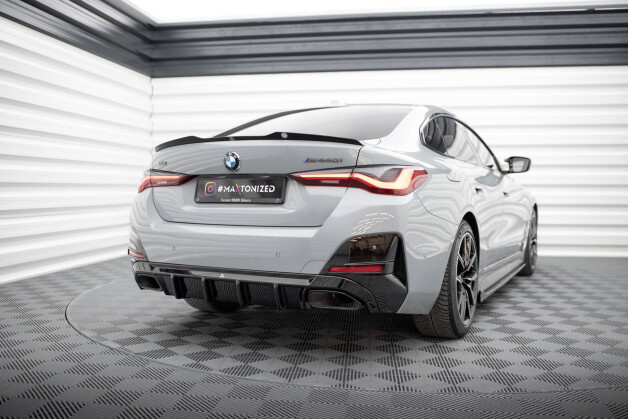 Heck Ansatz Diffusor passend für BMW M440i Gran Coupe G26 schwarz Hochglanz