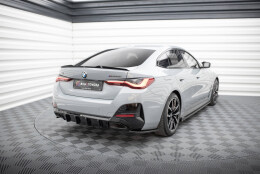 Heck Ansatz Flaps Diffusor V.3 passend für BMW M440i Gran Coupe G26 schwarz Hochglanz