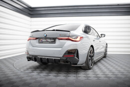 Heck Ansatz Flaps Diffusor V.4 passend für BMW M440i Gran Coupe G26 schwarz Hochglanz