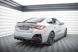 Heck Ansatz Flaps Diffusor V.4 passend für BMW M440i Gran Coupe G26 schwarz Hochglanz