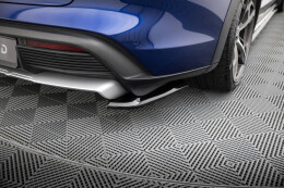 Heck Ansatz Flaps Diffusor passend für Porsche Taycan Cross Turismo 4S schwarz Hochglanz