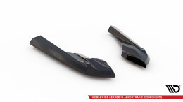 Heck Ansatz Flaps Diffusor passend für Porsche Taycan Cross Turismo 4S schwarz Hochglanz