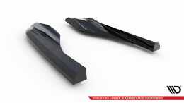 Heck Ansatz Flaps Diffusor passend für Porsche Taycan Cross Turismo 4S schwarz Hochglanz