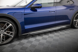 Street+ Seitenschweller Leisten passend für Porsche Taycan Cross Turismo 4S schwarz Hochglanz