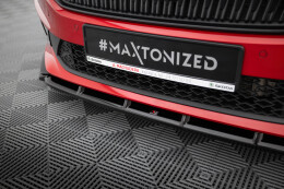 Street+ Spoilerlippe Front Ansatz passend für Skoda Fabia Monte Carlo Mk4 schwarz Hochglanz