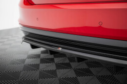 Mittlerer Cup Diffusor Heck Ansatz DTM Look passend für Skoda Fabia Monte Carlo Mk4 schwarz Hochglanz