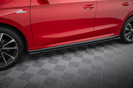 Seitenschweller Ansatz Cup Leisten passend für Skoda Fabia Monte Carlo Mk4 schwarz Hochglanz