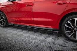 Seitenschweller Ansatz Cup Leisten passend für Skoda Fabia Monte Carlo Mk4 schwarz Hochglanz