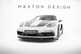 Cup Spoilerlippe Front Ansatz passend für V.2 Porsche 718 Cayman GTS 982c schwarz Hochglanz