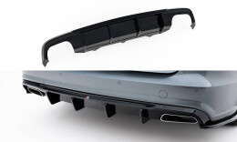 Heck Ansatz Diffusor V.2 passend für Audi A6 / A6 C7 S-line/ S6 C7 Facelift schwarz Hochglanz