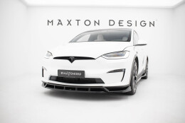 Cup Spoilerlippe Front Ansatz V.3 passend für Tesla Model X Mk1 Facelift schwarz Hochglanz