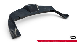 Mittlerer Cup Diffusor Heck Ansatz V.2 passend für Tesla Model X Mk1 Facelift schwarz Hochglanz