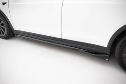 Seitenschweller Ansatz Cup Leisten V.2 passend für Tesla Model X Mk1 Facelift schwarz Hochglanz