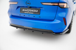 Mittlerer Cup Diffusor Heck Ansatz DTM Look passend für Opel Astra Sports Tourer L (MK6) schwarz Hochglanz