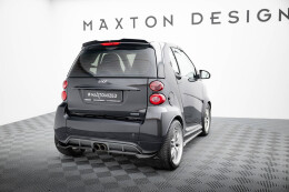 Heck Spoiler Aufsatz Abrisskante für Brabus Smart Fortwo C451 Facelift schwarz Hochglanz