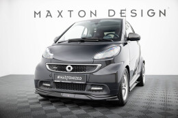 Cup Spoilerlippe Front Ansatz passend für Brabus Smart Fortwo C451 Facelift schwarz Hochglanz