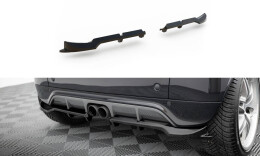Mittlerer Cup Diffusor Heck Ansatz DTM Look passend für Brabus Smart Fortwo C451 Facelift schwarz Hochglanz