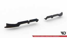 Mittlerer Cup Diffusor Heck Ansatz DTM Look passend für Brabus Smart Fortwo C451 Facelift schwarz Hochglanz