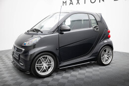 Seitenschweller Ansatz Cup Leisten für Brabus Smart Fortwo C451 Facelift schwarz Hochglanz