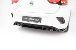 Street Pro Heckschürze Heck Ansatz Diffusor für Volkswagen T-Roc R Mk1 rot