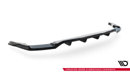 Mittlerer Cup Diffusor Heck Ansatz DTM Look passend für Audi Q8 Mk1 Facelift schwarz Hochglanz