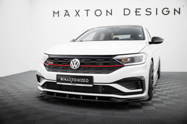 Cup Spoilerlippe Front Ansatz V.1 passend für VW Jetta GLI Mk7 schwarz Hochglanz