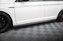 Seitenschweller Ansatz Cup Leisten passend für VW Jetta GLI Mk7 schwarz Hochglanz