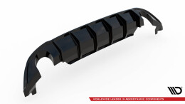 Heck Ansatz Diffusor passend für VW Jetta GLI Mk7 schwarz Hochglanz