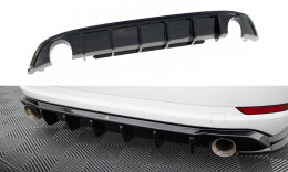 Heck Ansatz Diffusor passend für VW Jetta GLI Mk7 schwarz Hochglanz